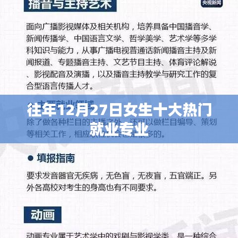 女生就业热门专业榜单TOP10，历年趋势解析