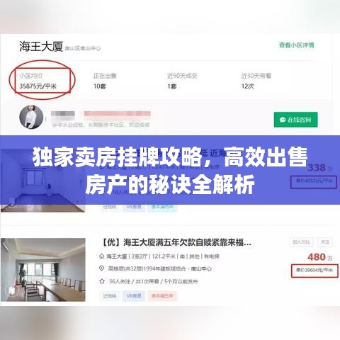 独家卖房挂牌攻略，高效出售房产的秘诀全解析