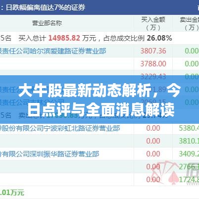 大牛股最新动态解析，今日点评与全面消息解读